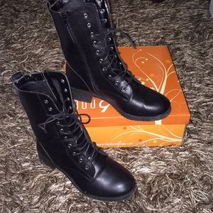 Rouge Combat Boots